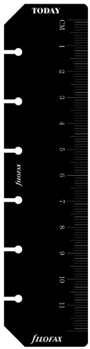 ファイロファックス システム手帳 リフィル ミニ6穴サイズ ルーラー Black ブラック ポケット スモールサイズ filofax 213609