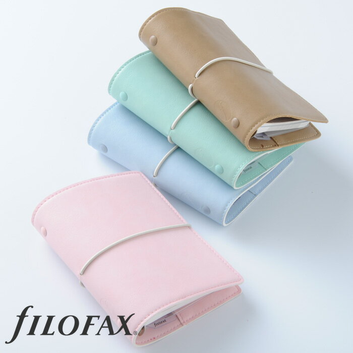 ファイロファックス　filofax　ドミノ　Domino　ソフト　Soft　ポケット(ミニ6穴)サイズ　システム手帳　合皮　レザー調　パステルカラー　ギフト　プレゼント　贈り物　メンズ　レディース