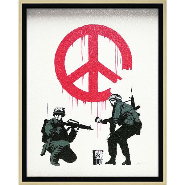 ■商品内容BANKSY/バンクシー。英国を拠点とする身元不明の路上芸術家。世界各地のストリートや壁面・都市の橋梁等に、様々な政治的社会的テーマを訴える作品を数多く残している。2005年8月に、ヨルダン川西岸地区のパレスチナ側の分離壁に描いた作品がきっかけになり、一躍世界的に有名なアーティストになる。●実態を知る人がいない、謎に包まれた人物バンクシー。世界各地に現れては絵を描き上げ、気づかれず去っていく。その奇抜な存在は、人々の興味をより惹きつける。◆バンクシー コレクション。【Gel Art】■商品スペック■サイズ:W30xH37.5xD3cm■重量:約1kg■材質:樹脂フレーム■仕様:絵の表面を特殊ゲル加工■送料・配送についての注意事項●本商品の出荷目安は【3 - 6営業日　※土日・祝除く】となります。●お取り寄せ商品のため、稀にご注文入れ違い等により欠品・遅延となる場合がございます。●本商品は仕入元より配送となるため、沖縄・離島への配送はできません。[ BK-09004 ]