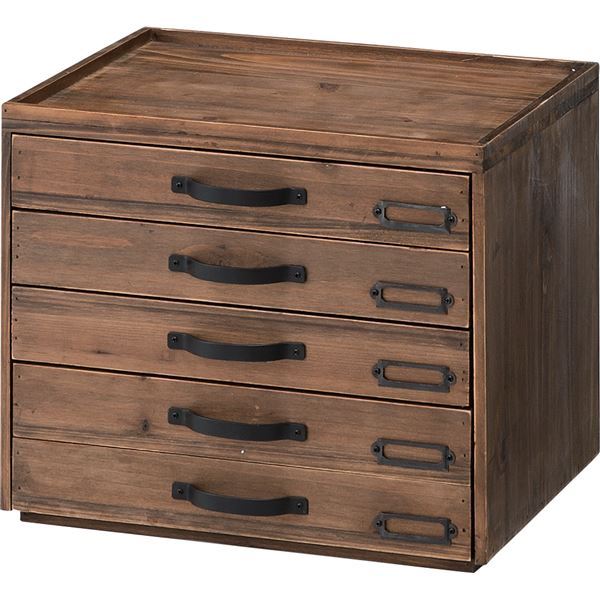 書類ケース 収納ケース 幅35cm 5段 木製 杉 Toreno トレノ ドキュメントチェスト 完成品 リビング ダイ..