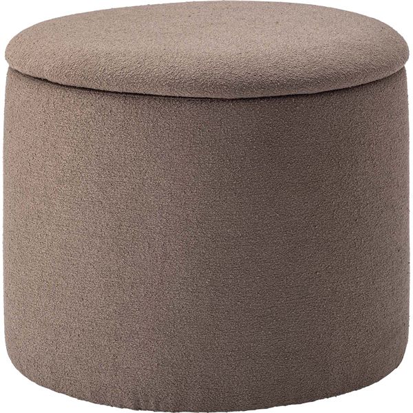 ラウンド収納スツール グレージュ （約W45×D45×H37cm） 完成品