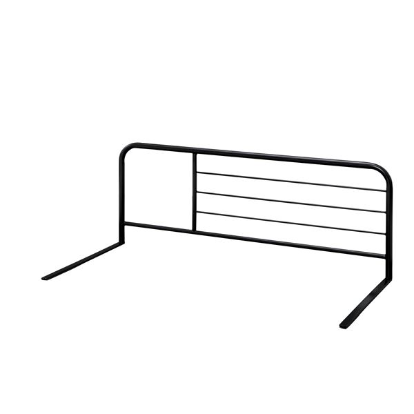 ベッドサイドガード 【ブラック】 幅895×奥行450×高さ340mm スチールフレーム 両側対応 〔ベッドルーム 寝室〕 完成品【代引不可】のサムネイル