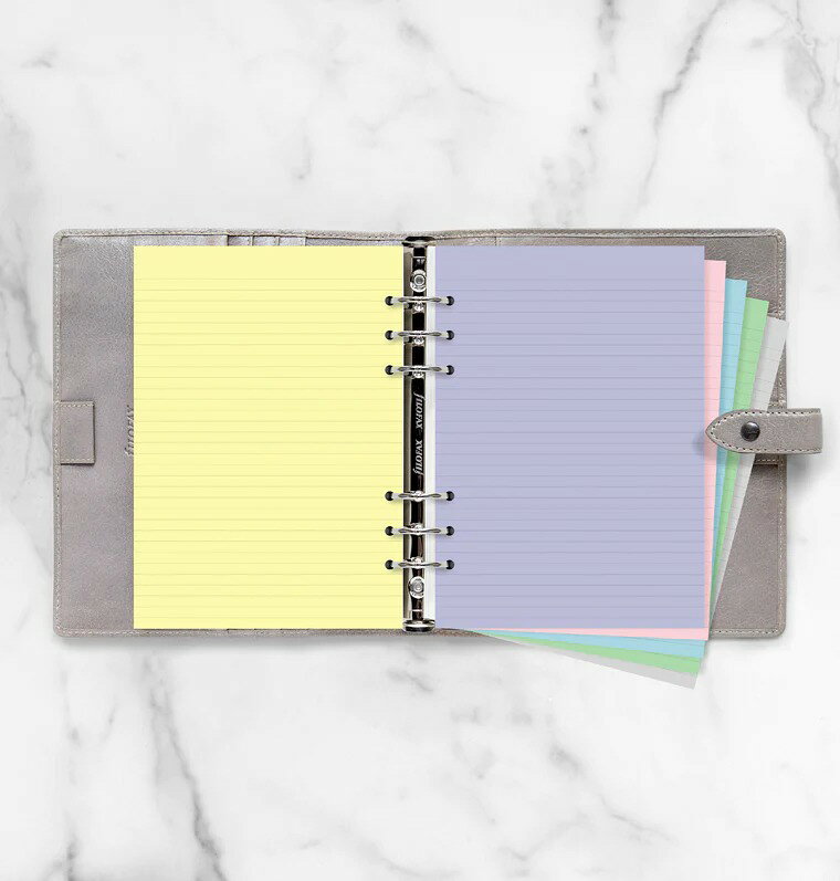 ファイロファックス システム手帳 リフィル A5サイズ パステル 横罫紙 Filofax 6穴...