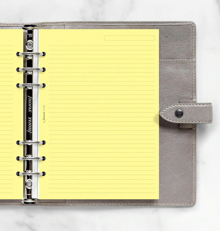 ファイロファックス システム手帳 リフィル A5サイズ 横罫紙 イエロー filofax デ...