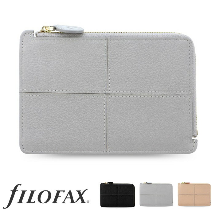 ファイロファックス カードケース 財布 小銭入れ L型 クラシック ステッチ ソフト ジップ カードホルダ..
