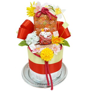 初節句【おひな様おむつケーキ ライト】あす楽 桃の節句2段★赤ちゃんのひな祭り♪おひなさま 春の出産祝い 送料無料【楽ギフ_包装】【あす楽対応】細身