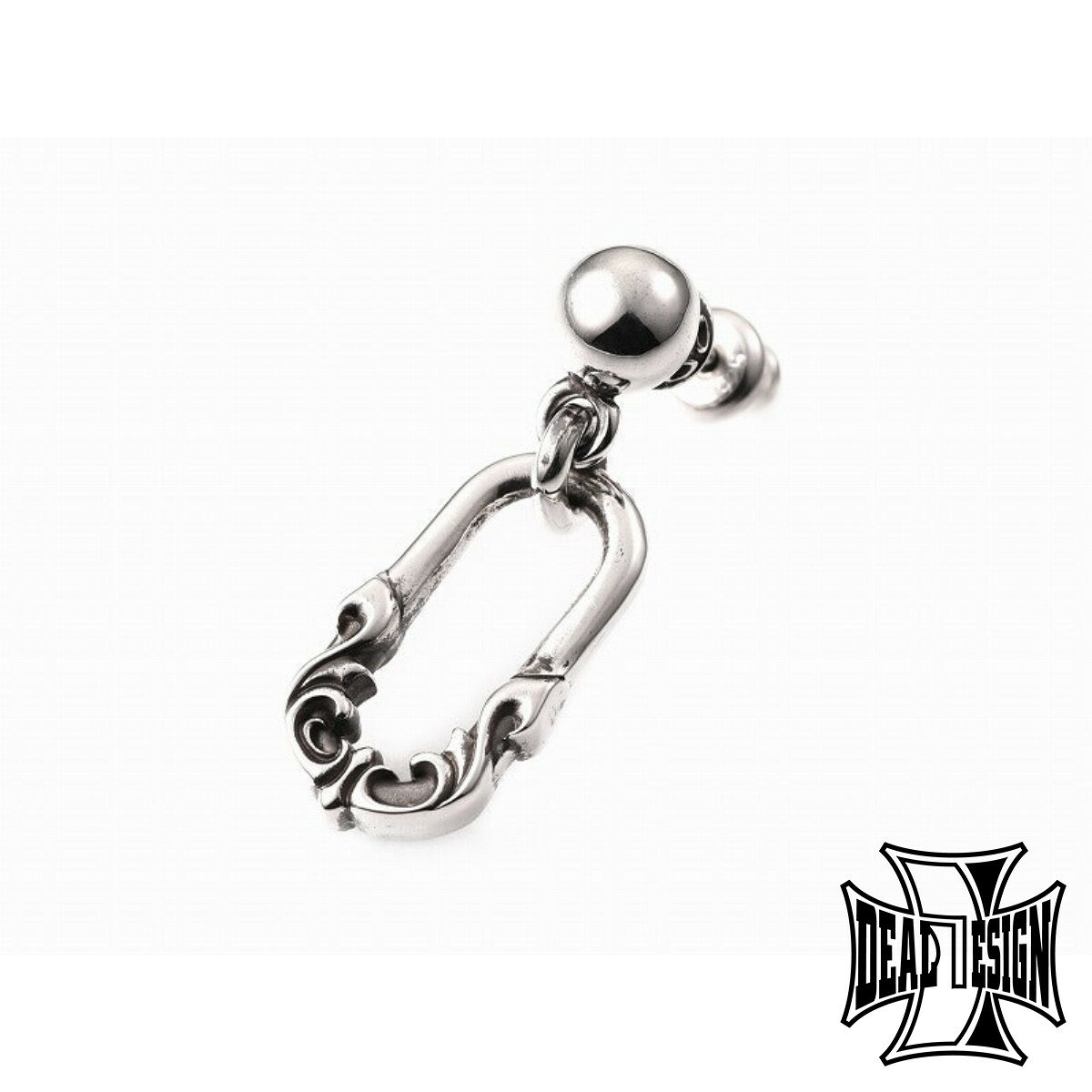 DEAL DESIGN ディールデザイン オーバルリンクピアス 1P 片耳用 シルバーピアス 耳飾り シルバー925 シルバーアクセサリー 銀 SV925 スターリングシルバー ロック バイカー 老舗ブランド 有名ブランド 人気 メンズアクセサリー レディースアクセサリー 男性 女性 ギフト