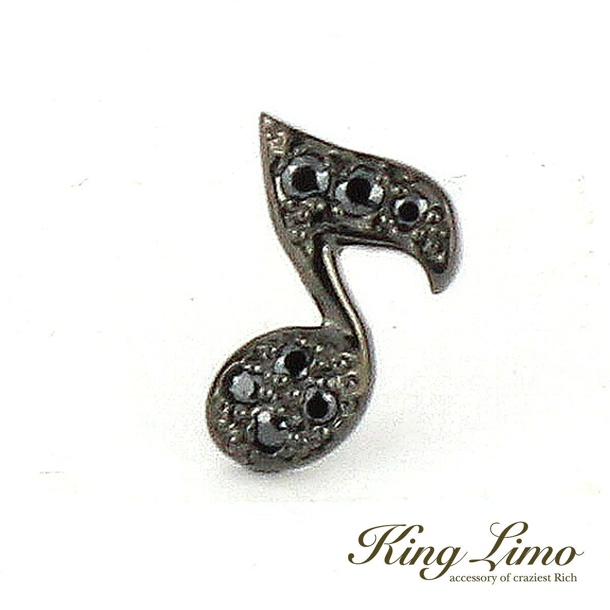 King Limo TRACK トラック ピアス 1P 片耳用 音符 キングリモ シルバー925 シルバーアクセサリー 銀 シルバーピアス 耳飾り