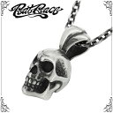 RAT RACE ラットレース r.l.d スカルウィズハートトップ シルバーネックレス シルバーアクセサリー メンズ スカル ネックレス ペンダント メンズ シルバー925 ドクロ ガイコツ r.l.d ラットラブデザイン ハートのバチカンが固定された小さめスカル 男性用 ブランド