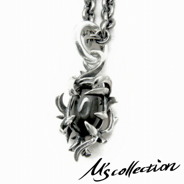 M's collection エムズコレクション シルバー925 テンタクルス ストーン チェーン付き 首飾り ペアアクセサリー メイドインジャパン ドメスティック 国産 日本製 有名ブランド ギフト おしゃれ メンズ ジュエリー レディース ペア アクセサリー 記念日
