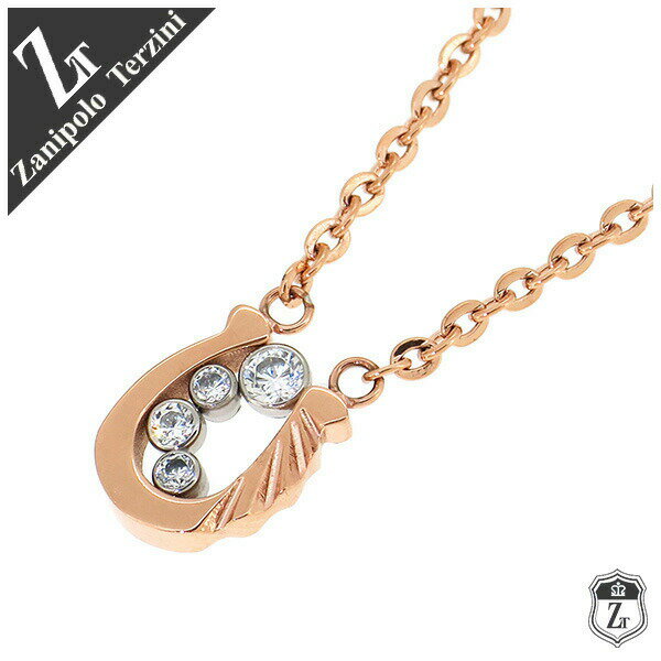 ザニポロタルツィーニ ローズゴールド ホースシュー ジルコニア サージカルステンレス ネックレス ステンレスアクセサリー ステンレスアクセ サージカルステンレス...