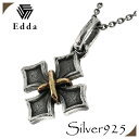 Edda エッダ Tied Cross シルバーネックレス シルバー925 銀 メンズ ネックレス ペンダント 十字架 十字 シルバーアクセサリー シルバーアク...