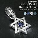 GRAN DEUR ダビデの星 ストーン シルバーペンダントトップ チェーンなし シルバー925 ムーンストーン メンズ ペンダント シルバー925 アクセサリ...