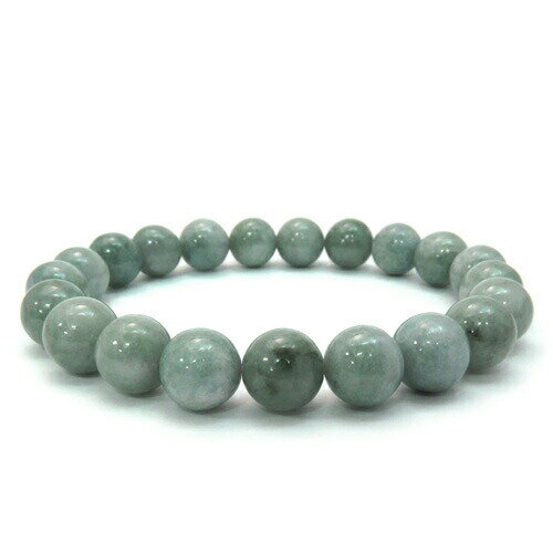 9.3mm 18.5cm 本翡翠 ブレスレット メンズL、レディースLLサイズ 天然石 パワーストーン 翡翠 青翡翠 5月 天然石アクセサリー 天然石ブレスレッ...