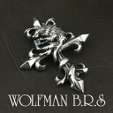 ウルフマン セイクリッドウルフ ペンダントトップ チェーンなし シルバー ネックレストップ トップ ヘッド シルバーアクセサリー メンズアクセ スターリングシル...