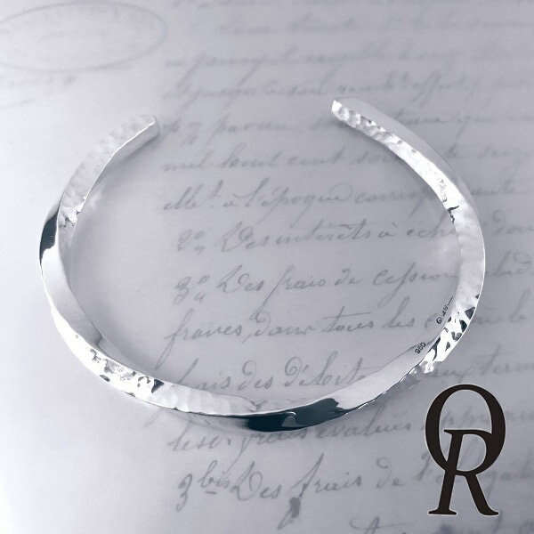 Quiet Room シンプル 槌目 ツイスト シルバー バングル 腕輪 メンズ レディース シルバーバングル qrbg-003 バングル ブレスレット メンズ...