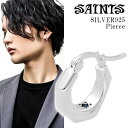 セインツ  ピアス メンズ SAINTS セインツ サファイア ハンマーアイ シルバーピアス 1P 片耳用 槌目 メンズ シルバーピアス アクセサリーブランド SAINTS セインツ シルバー925 メンズ ピアス 天然石 サファイア シルバーフープピアス フープピアス シルバー シルバーアクセ つちめ フープ