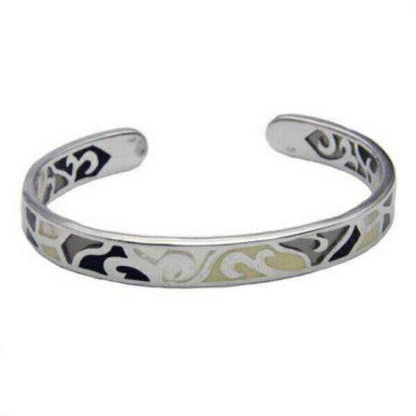 SAINTS セインツ ステンドグラスバングル モノトーンレジン シルバー925 シルバーアクセサリー 銀 SV92..