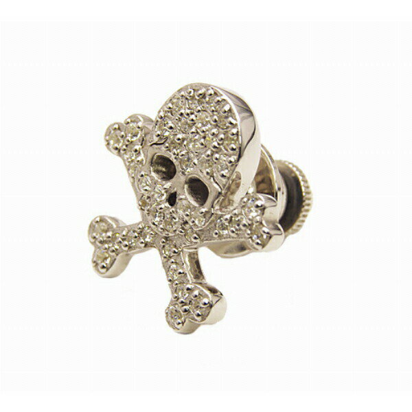 SAINTS セインツ ジルコニアクロスボーンピンバッチ ホワイトジルコニア シルバー925 シルバーアクセサリー シルバー925 シルバーアクセサリー 銀 S...