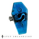 LYLY ERLANDSSON the COFFIN blue 7号〜25号 リリーエルランドソン コフィン シルバー925 海外ブランド the COFFIN ザ・コフィン リリーエルランドソン blue 青色 正規取扱店 樹脂 レジン LYLY ERLANDSSON シルバーアクセサリー ブランド 美しい有機物をモチーフに(4)