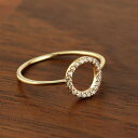 ダイヤモンド サークル ゴールドリング K10 ゴールド リング 指輪 10金 10k 天然 ダイヤ レディースアクセサリー Women's Jewelry Ladies 贈り物 ゴールドリング YG イエローゴールド 誕生石 4月 上品 デイリー 普段使い 丸 円形 細め 細身 ダイヤモンドリング シンプル 華奢