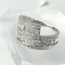 PT900 1.0ct ダイヤモンド ツイスト リング 指輪 プラチナ 天然 ダイヤ 華やか ゴージャス 太め 幅広 レディースアクセサリー Women's J...