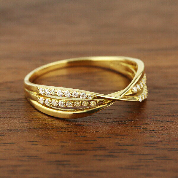 K18 三連 クロス ダイヤモンド リング 指輪 ゴールド 18金 18k ゴールドリング 天然 ダイヤ シンプル 上品 レディースアクセサリー Women's Jewelry Ladies 贈り物 3連 クロスライン ダイヤモンドリング イエローゴールド YG 天然ダイヤモンド 誕生石 4月 高級感 カジュアルのサムネイル