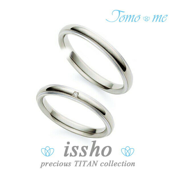 結婚指輪 刻印無料 ペアリングTomo me-トモミ- プレシャスチタンコレクション チタン プラチナ 天然ダイヤモンド マリッジリング レディース5号〜15号...