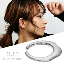 ILII イリィ 大ぶり リング イヤーカフ 1P 片耳用 サージカルステンレス 金属アレルギーフリー レディース イヤーカフス イヤカフ ノンホールピアス イ...