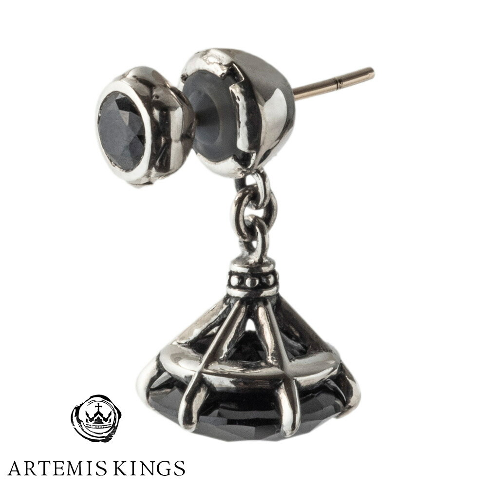 アルテミスキングス ルースドロップピアスBK 1P 片耳用 ピアス ドロップピアス ジルコニア 黒 ブラック Artemis Kings アルテミスキングス シルバーアクセサリー ブランド 性別を問わずあらゆる人を魅了しつつ更に進化を続ける… メンズ レディース シルバーピアス