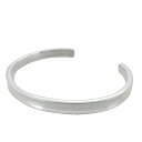 鏡面仕上げ カーブ シルバーバングル シルバー バングル メンズ シルバーアクセサリー シルバー925 シルバーアクセサリー シルバーアクセ シルバーブレスレッ...