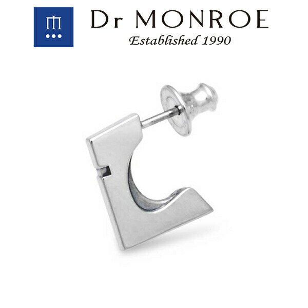 Dr MONROE ドクターモンロー スクェアメカニカルフープピアス 1P 片耳 メカ メカニカル 機械 フープピアス Dr MONROE ドクターモンロー 銀 シルバーアクセサリー ミニマルなデザイン・大人の深みとさり気なさが最高に引き立つアクセ ピアス ハーフフープピアス スクエア 四角