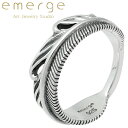 emerge エマージュ フェザー リング 10~24号 指輪 羽根 シルバーリング メンズリング シルバー アクセサリーブランド emerge エマージュ シルバー925 メンズ レディース リング 指輪 シルバーリング 羽根 フェザーリング シルバーアクセ 羽 シンプル 男性 彼氏 記念日