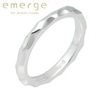 emerge エマージュ ランダムエッジ リング 8~23号 指輪 シルバーリング メンズ レディース シルバー アクセサリーブランド emerge エマージュ シルバー925 メンズ レディース リング 指輪 シルバーリング 槌目 シルバーアクセ 凸凹 ハンマー シンプル 細め 細身 男性 女性