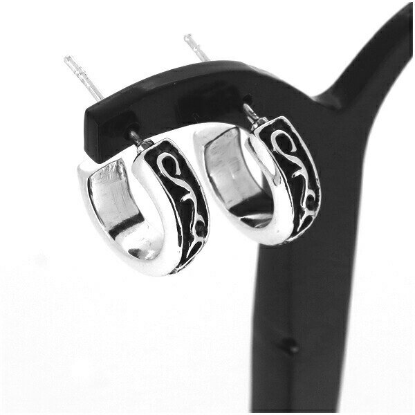 アラベスク ハーフフープピアス 2P 両耳用 唐草 ピアス イヤリング シルバー925 銀 シルバーアクセサリー 2P 両耳用 唐草 アラベスク ピアス イヤリング シルバー925 銀 シルバーアクセサリー メンズ レディース 男性 女性 アクセサリー ギフト プレゼント おしゃれ