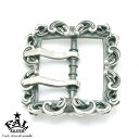 F.A.L SVアラベスクスプラウトWピンバックル ベルトバックル ダブルピン 2本 スクエア 四角 唐草 スクエア 四角 銀無垢 バックル カスタム ベルト ...