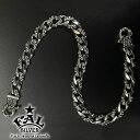 F.A.L アラベスク リーフ クリップ コンビネーション ウォレットチェーン ショート タイプ メンズ シルバー 財布 記念日 ウォレット 持ち歩き 太い エ...