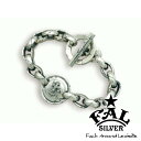 F.A.L BLCシングルコンチョブレスレットM ブレスレット ブラッドレスクロス コンチョ チェーン Tバー ブラッドレスクロス コンチョ チェーン Tバー ...