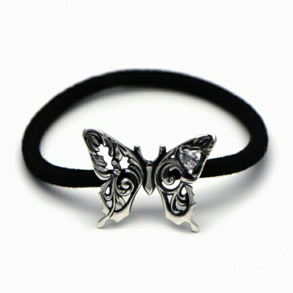 FUNKOUTS ファンクアウツ Ageha アゲハ アゲハ蝶 ハートカットストーン ヘアゴム ユニセックス シルバー925 ユニセックス シルバー925 シル...