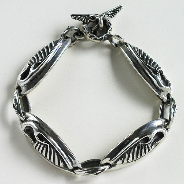 Give Me a Wing プレート ブレスレット 21.5cm シルバー メンズ シルバー925 ロック 腕輪 シルバーアクセ ブレス ハード メンズブレスレット パンク 記念日 ギフト 太め ごつい 誕生日 翼 a ウィング Give プレゼント