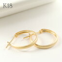 K18 ゴールド スターダスト 甲丸 15mm フープピアス 2P 両耳用 18金 18k つや消し ゴールド 娘 K18 上品 シンプル 華やか フープピアス 18金 リングピアス 妻 つや消し さりげない パーティー 誕生日 華奢 お呼ばれ 金 孫(4)