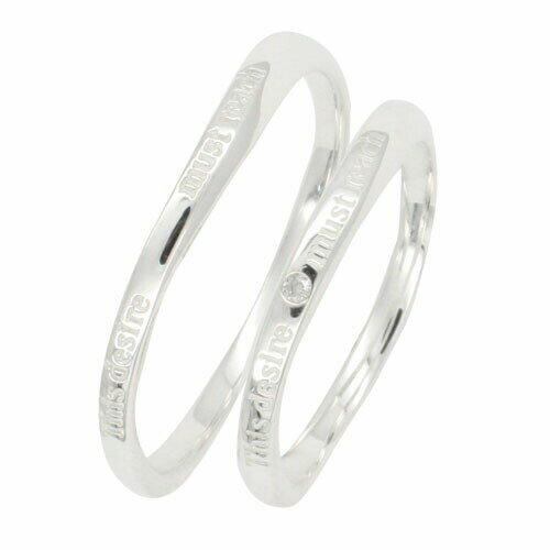 HEART OF CONCEPT ダイヤモンド ウェーブポージー ペアリング 5～19号 指輪 ペアアクセサリー お揃い ペアジュエリー ペア シルバーリング レディース 記念日 シルバーリング メッセージ カップル 恋人 誕生日 プレゼント カップル