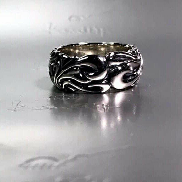 K-SMITH アラベスク デザイン シルバーリング 11～21号 シルバーアクセサリー 指輪 シルバー925 メンズリング メンズ シンプル 男性 おしゃれ 孫 スタイリッシュ プレゼント 夫 ゴツめ シルバー925 クール 息子 ブランド 男性 彼氏