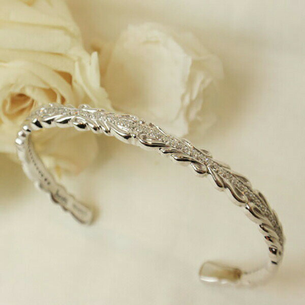 K-SMITH ジルコニア シルバーバングル シルバーアクセサリー レディースバングル 女性 バングル シルバー925 ブレスレット レディース きれいめ プレ...