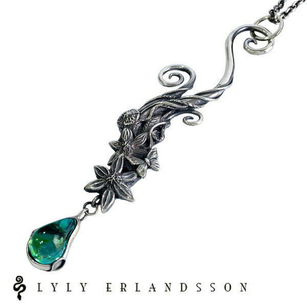 LYLY ERLANDSSON the TEARS Aqua Blue ペンダントトップ チェーンなし リリーエルランドソン ティアーズ ザ・ティアーズ Aqua Blue リリーエルランドソン シルバーペンダントトップ 花 蝶 涙 ドロップ スターリングシルバー 正規取扱店 樹脂 レジン LYLY ERLANDSSON