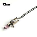 MONGO リップスティック シルバー ネックレス チェーン付き 口紅 ピンク ガラス パール ペンダント 個性的 MONGO シンプル ペンダント ブランド モンゴ ネックレス レディース おしゃれ レディース メンズ ブランド プレゼント 誕生日 銀