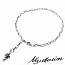 M's collection エムズコレクション テンタクルス クロス チャーム シルバー925 アンクレット ブレスレット シンプル 十字架 シルバーアンクレ...