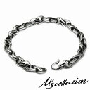 M's collection エムズコレクション 細め イブシライン ブレスレット シルバーブレスレット かっこいい シンプル メンズ ジュエリー プレゼント ...
