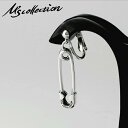 M's collection エムズコレクション セーフティピン イヤリング 1P 片耳 安全ピン シルバー ノンホールピアス ノンホール ピアス ネジ式 クリ...