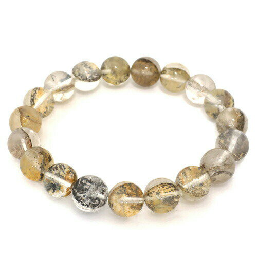 10mm 17.5cm デンドリチッククォーツ デンドライト ブレスレット メンズM、レディースLサイズ 天然石 デンドリチッククォーツ ブレスレット デンドラ...